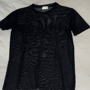 Aritzia Wilfred Free Black Sheer T-Shirt